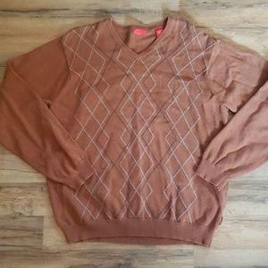 IZOD 100% SZ L Cotton V Neck Cardigan Sweater